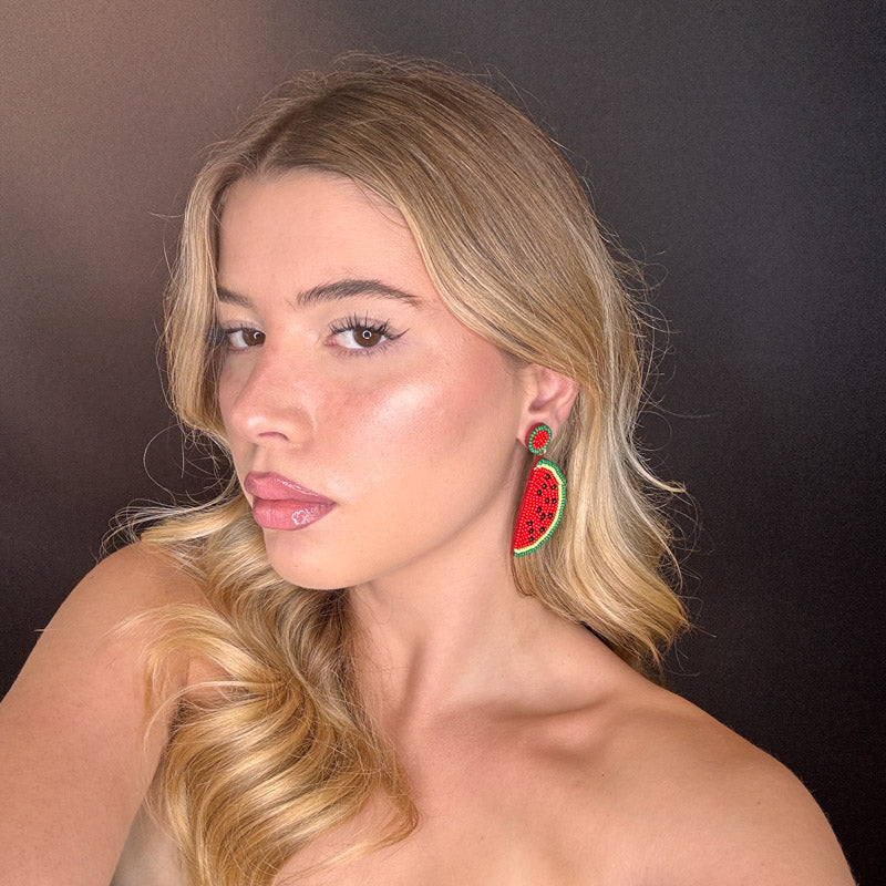 Palestro Milano Orecchini Anguria a spicchio di perline