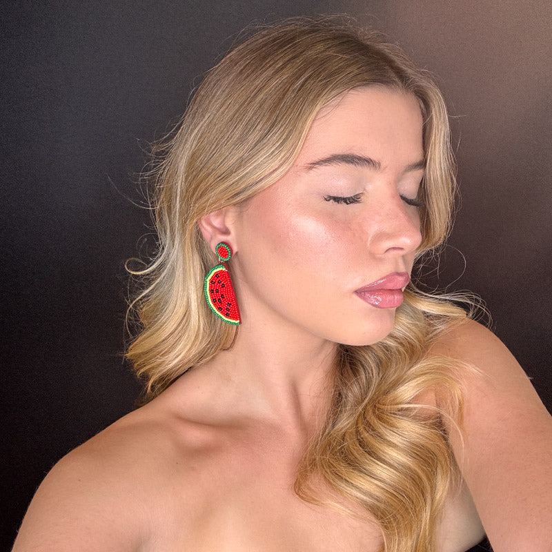 Palestro Milano Orecchini Anguria a spicchio di perline