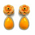 Palestro Milano Orecchini Arancio Camelia con goccia