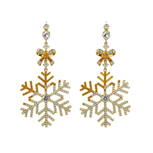 Palestro Milano Orecchini Arancio Fiocco di neve e fiocchetto pendente