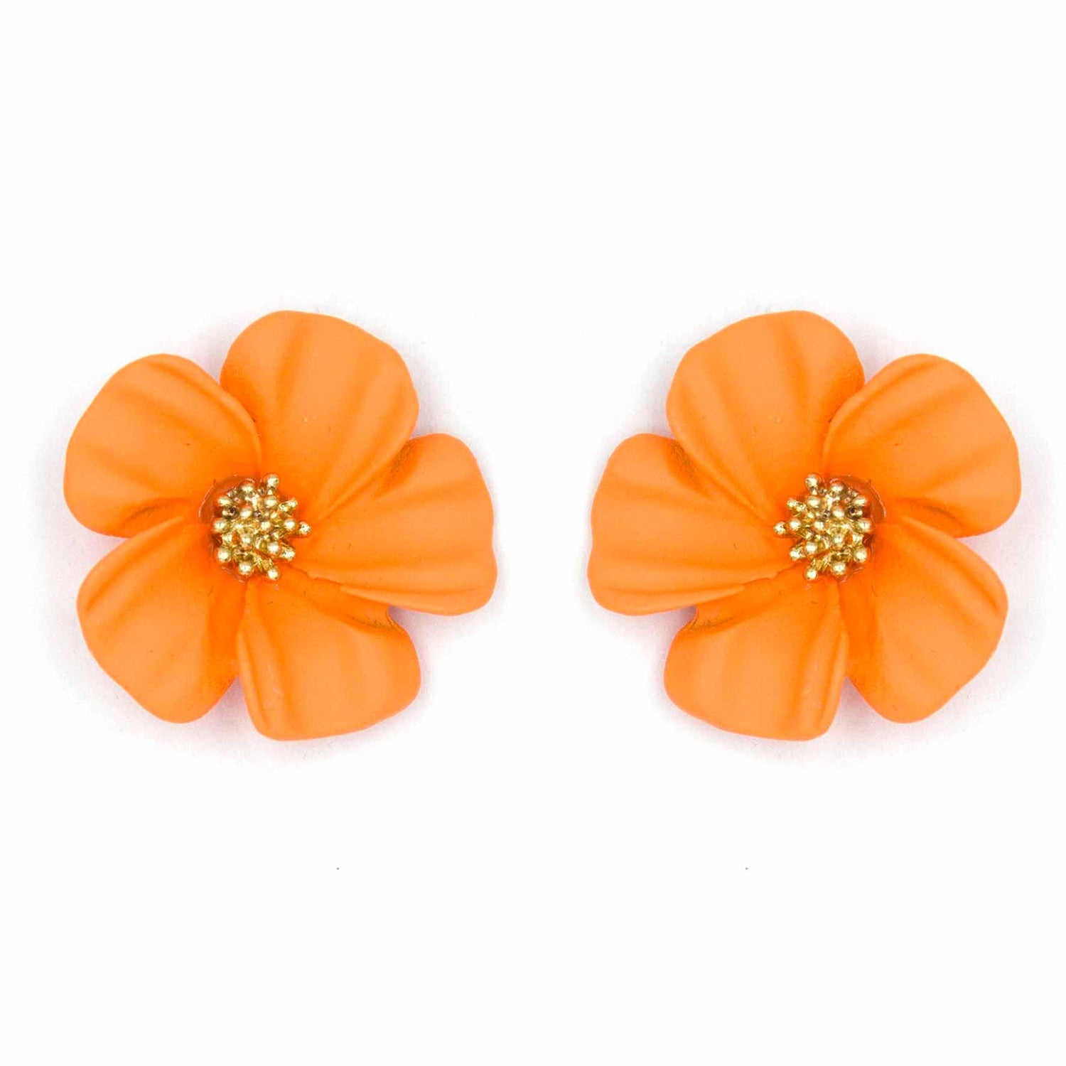 Palestro Milano Orecchini Arancio Fiorellini soft touch