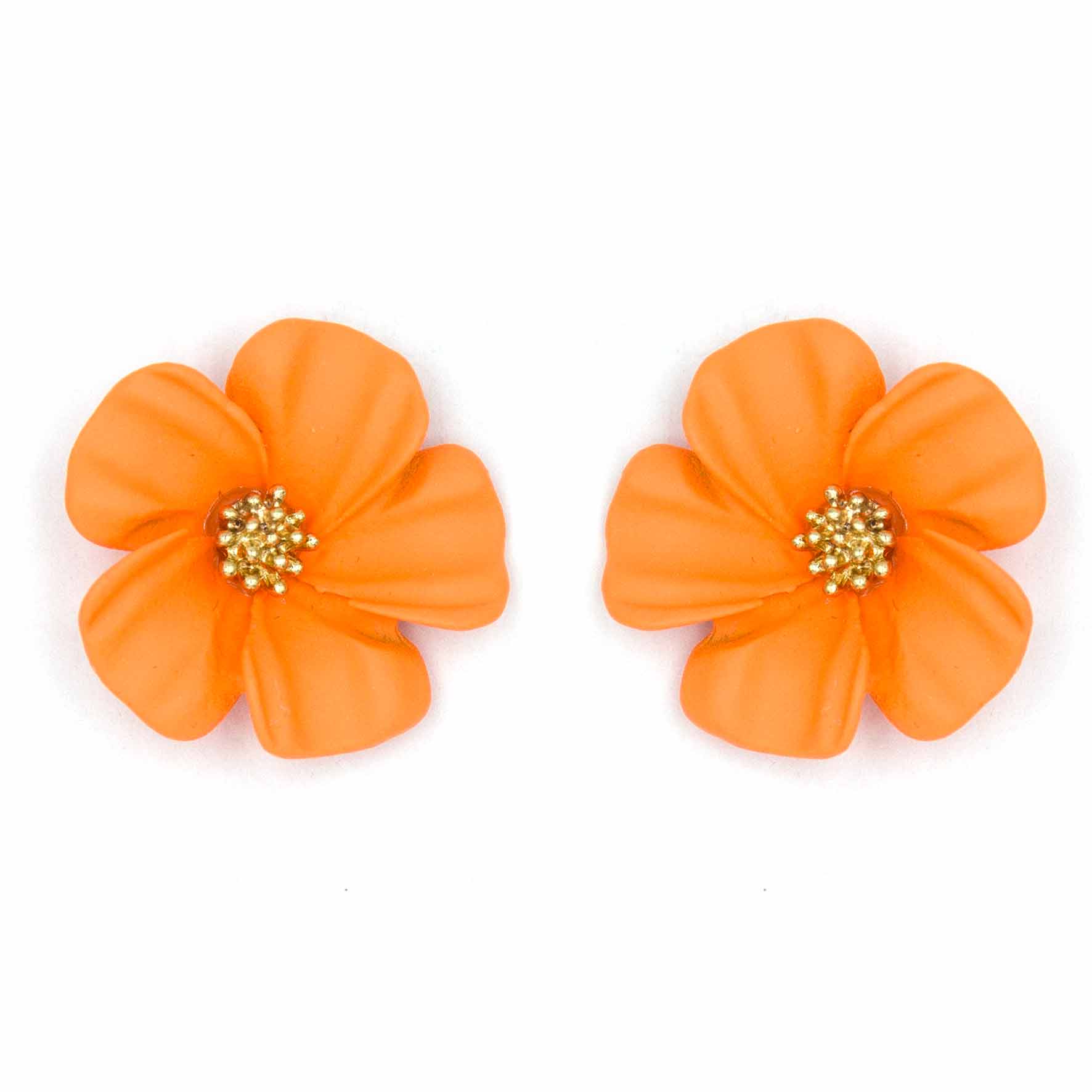Palestro Milano Orecchini Arancio Fiorellini soft touch