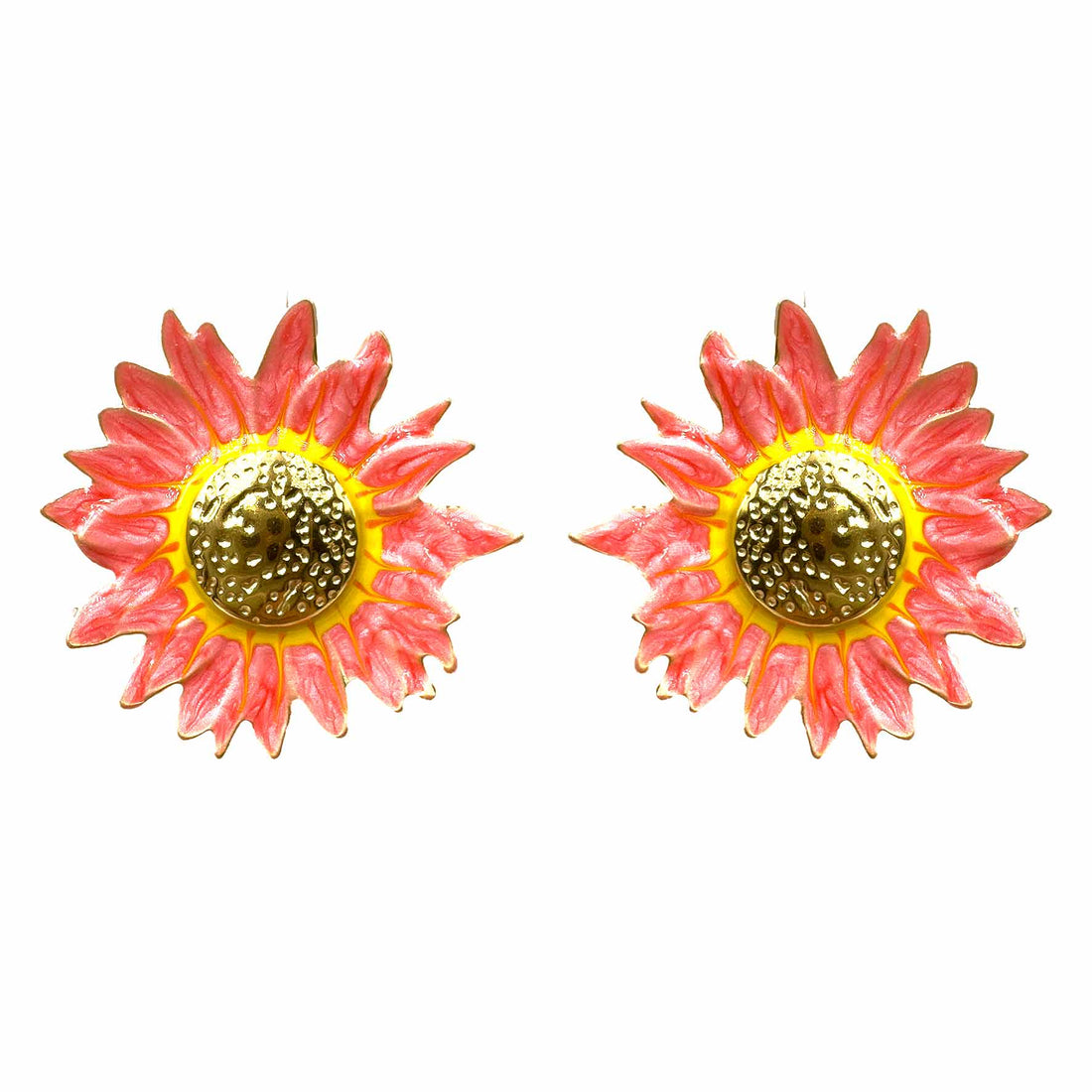 Palestro Milano Orecchini Arancio Girasoli Colorati