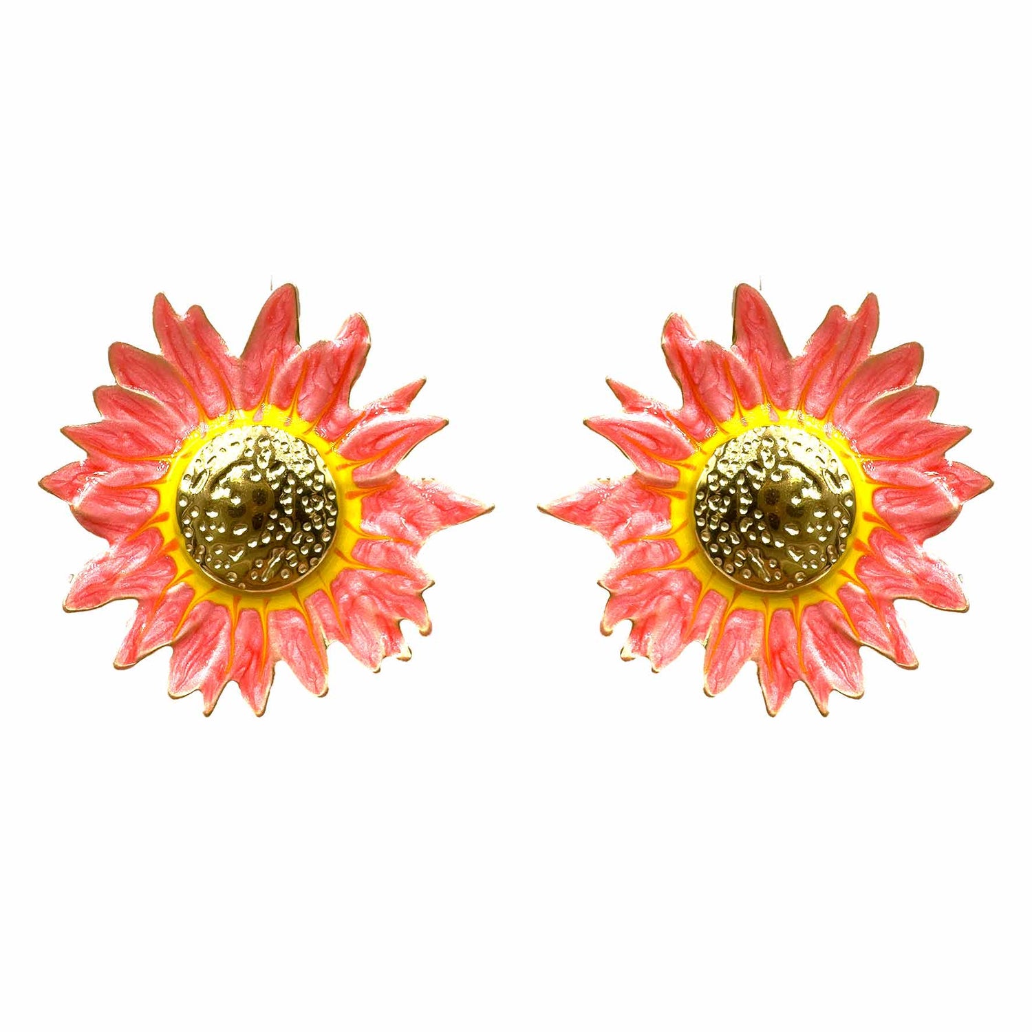 Palestro Milano Orecchini Arancio Girasoli Colorati