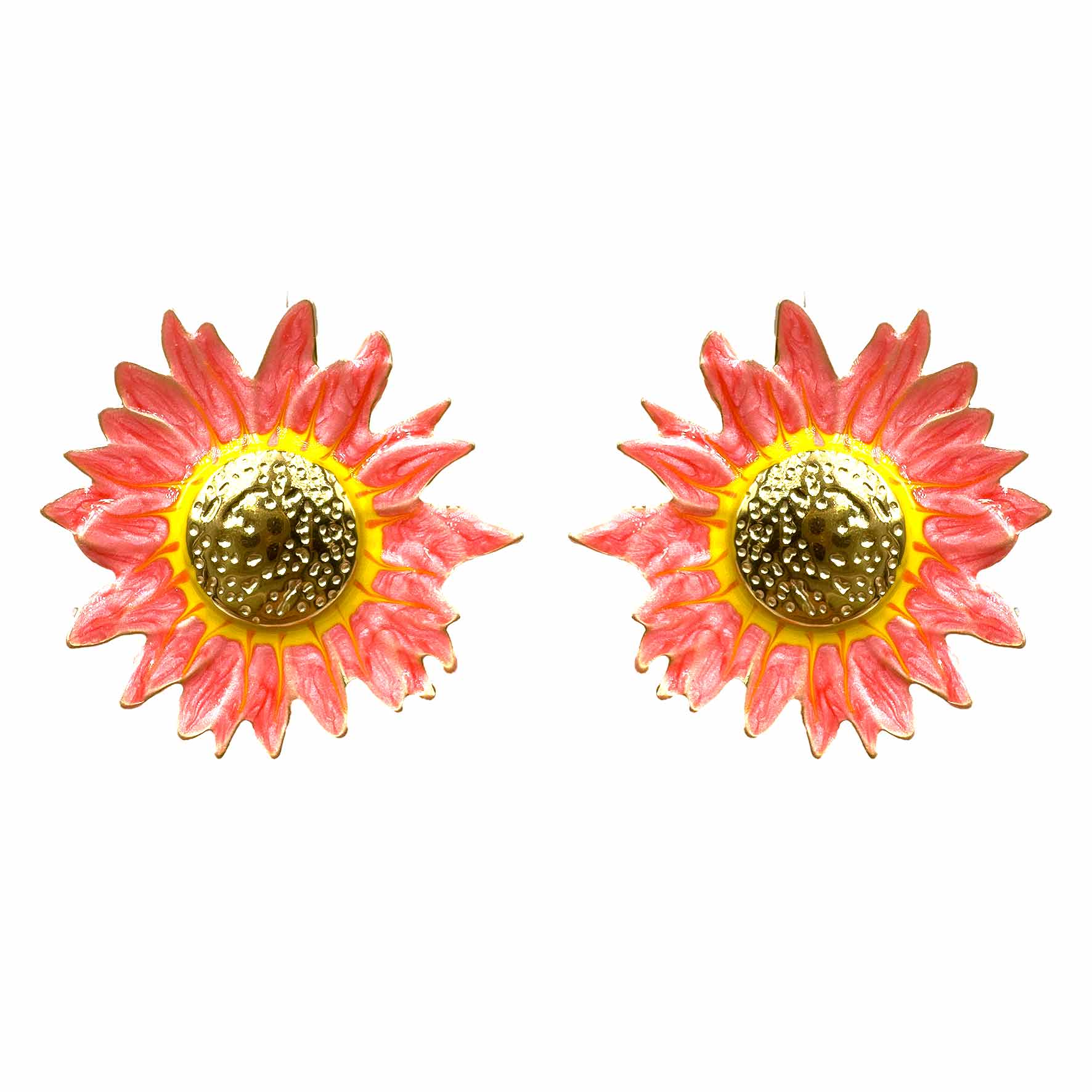 Palestro Milano Orecchini Arancio Girasoli Colorati