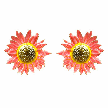 Palestro Milano Orecchini Arancio Girasoli Colorati