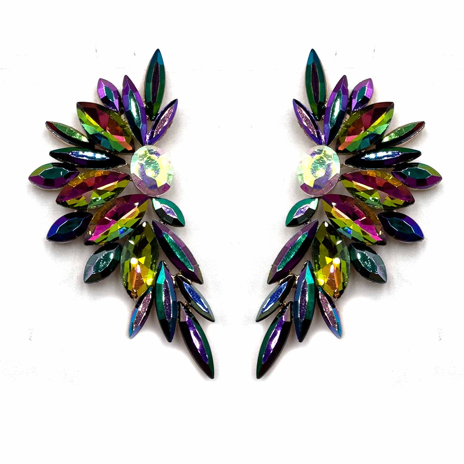 Palestro Milano Orecchini Arcobaleno dark Ali d&