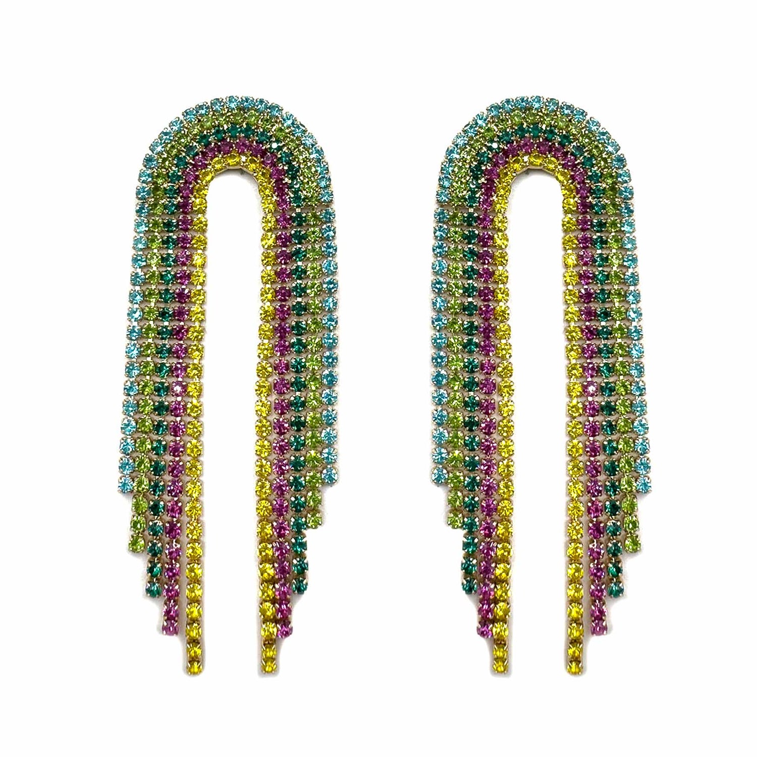 Palestro Milano Orecchini Arcobaleno di zirconi