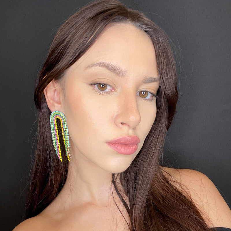 Palestro Milano Orecchini Arcobaleno di zirconi