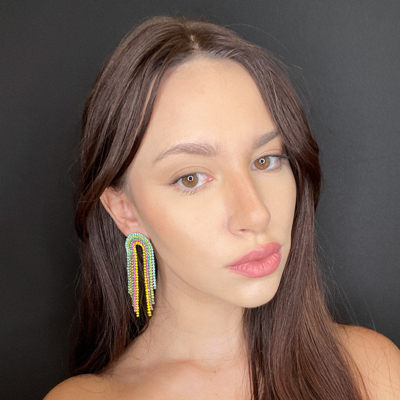 Palestro Milano Orecchini Arcobaleno di zirconi