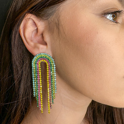 Palestro Milano Orecchini Arcobaleno di zirconi