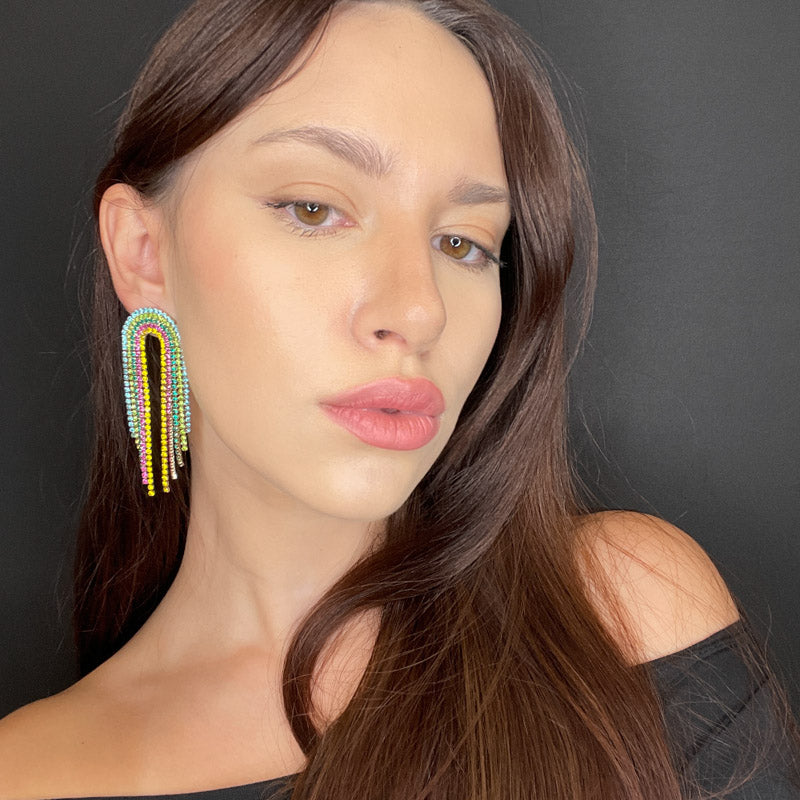 Palestro Milano Orecchini Arcobaleno di zirconi