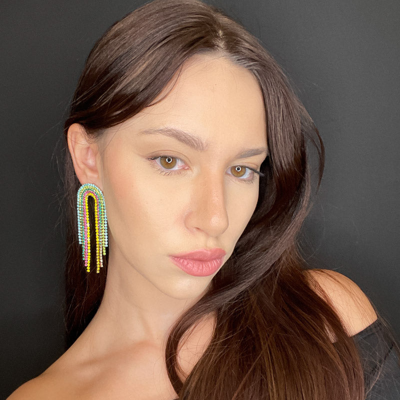 Palestro Milano Orecchini Arcobaleno di zirconi