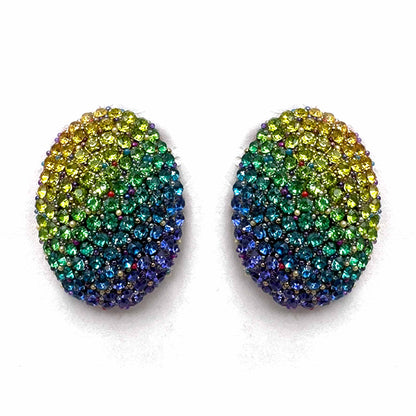 Palestro Milano Orecchini Arcobaleno Ovali di zirconi