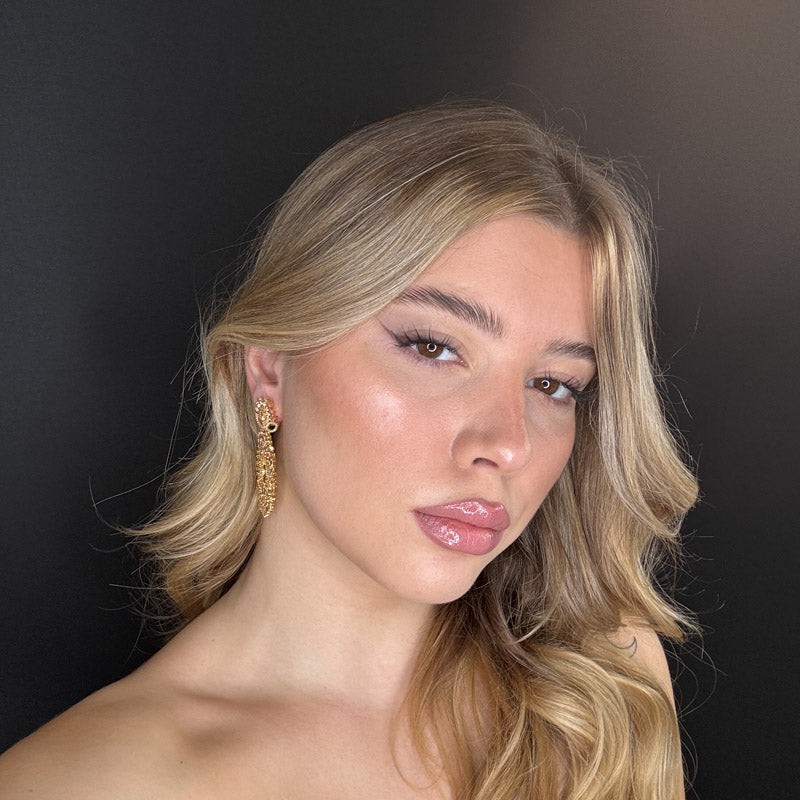 Palestro Milano Orecchini Armonia di cristalli gold/pink