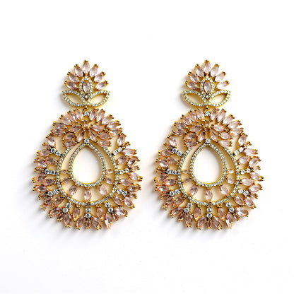 Palestro Milano Orecchini Armonia di cristalli gold/pink