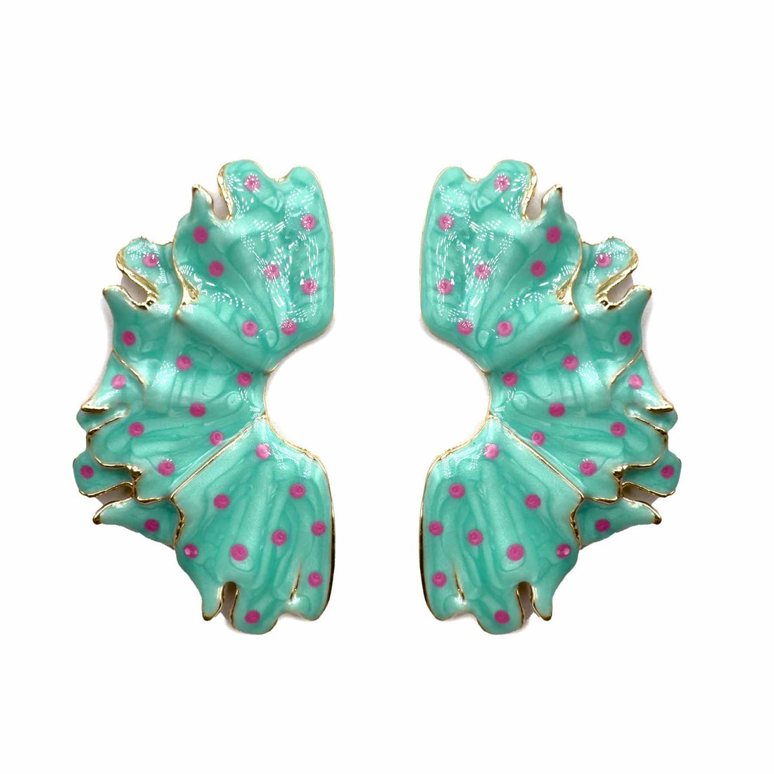 Palestro Milano Orecchini Azzurro Blu Pois