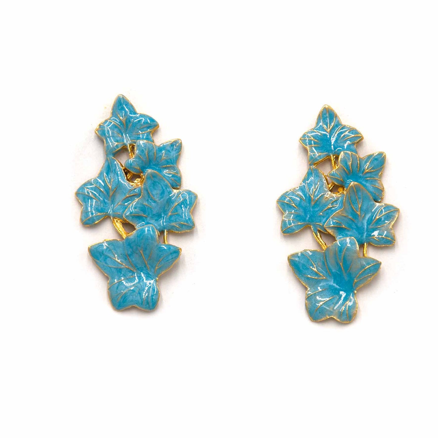 Palestro Milano Orecchini Azzurro Edera