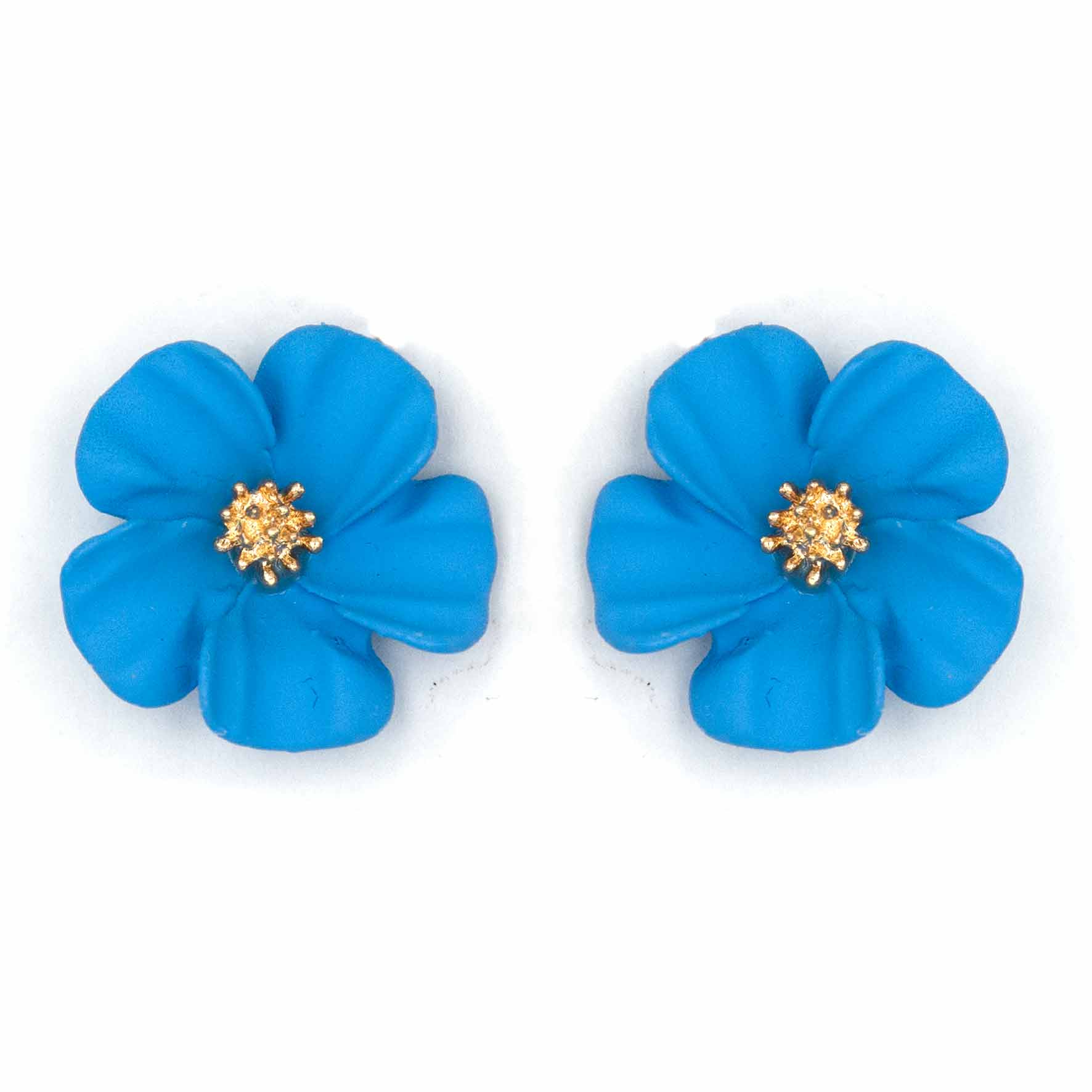 Palestro Milano Orecchini Azzurro Fiorellini soft touch