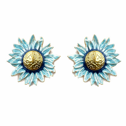 Palestro Milano Orecchini Azzurro Girasoli Colorati