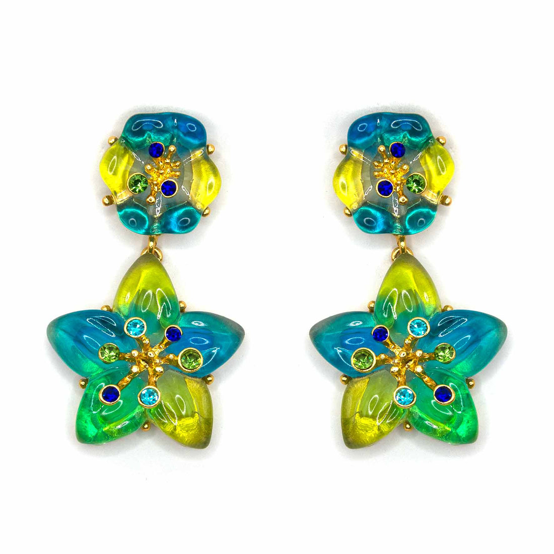 Palestro Milano Orecchini Azzurro/lime Arcobaleno di mare