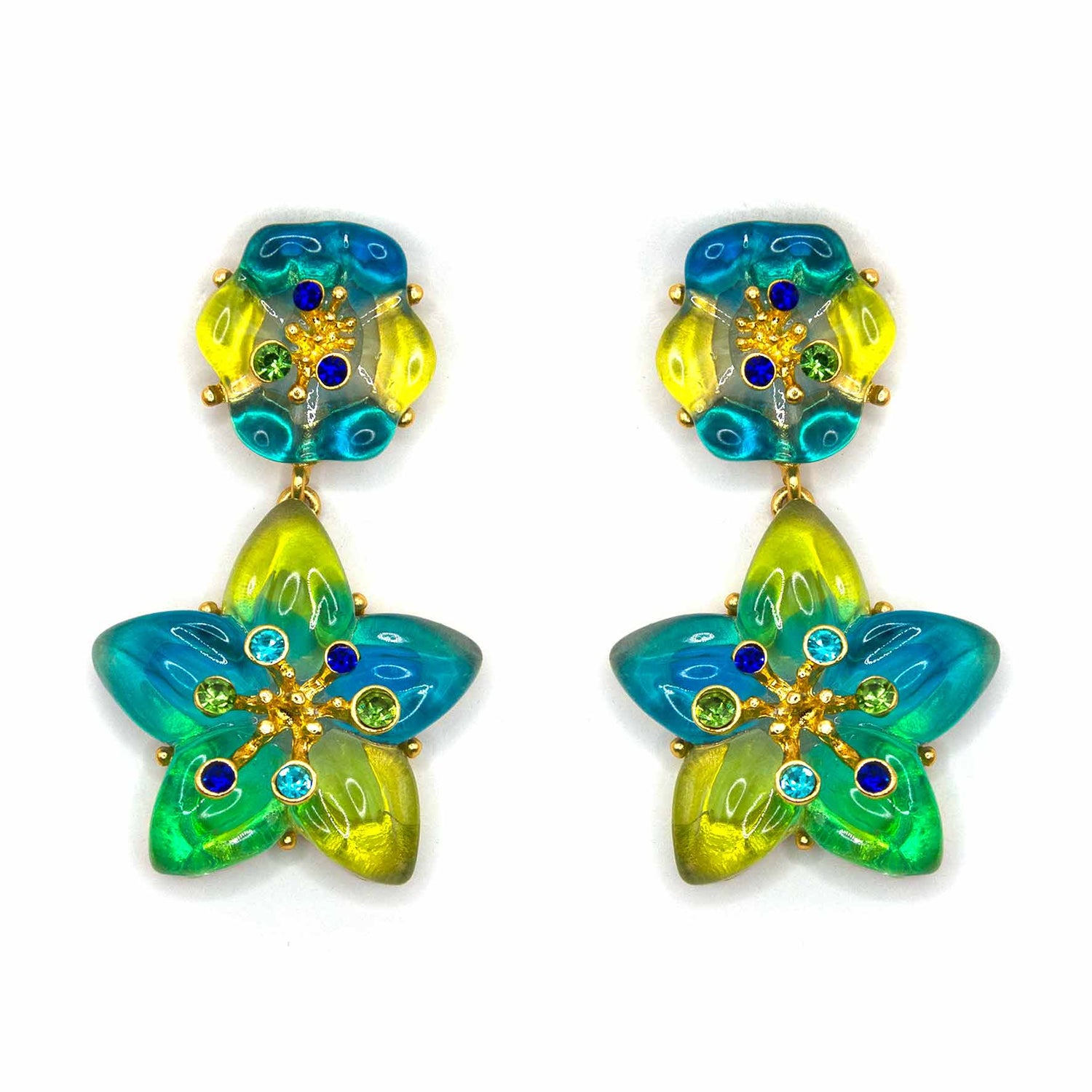 Palestro Milano Orecchini Azzurro/lime Arcobaleno di mare