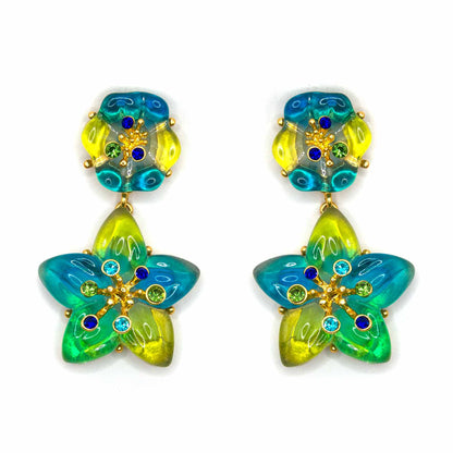 Palestro Milano Orecchini Azzurro/lime Arcobaleno di mare