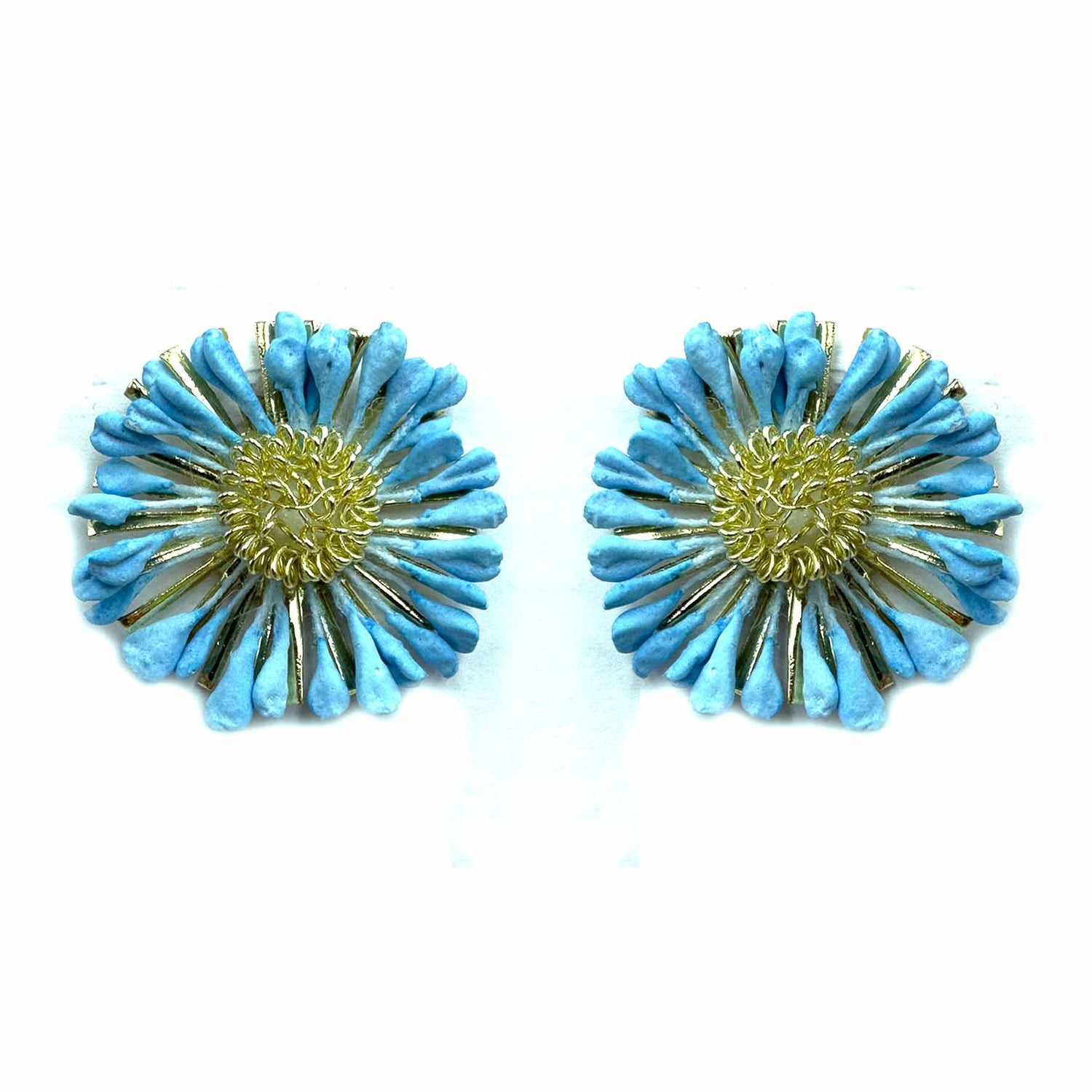 Palestro Milano Orecchini Azzurro Margheritine colorate