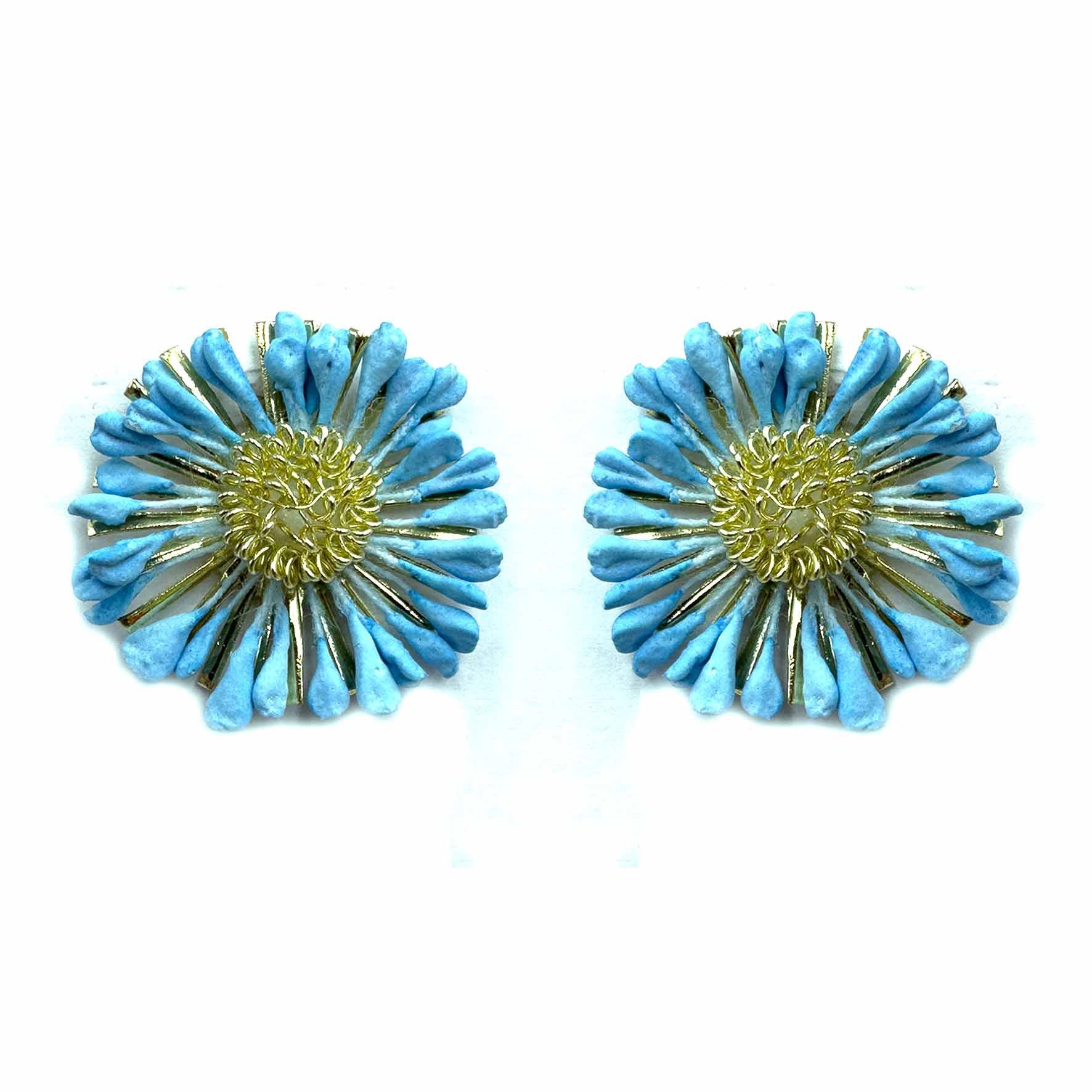 Palestro Milano Orecchini Azzurro Margheritine colorate