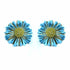 Palestro Milano Orecchini Azzurro Margheritine colorate