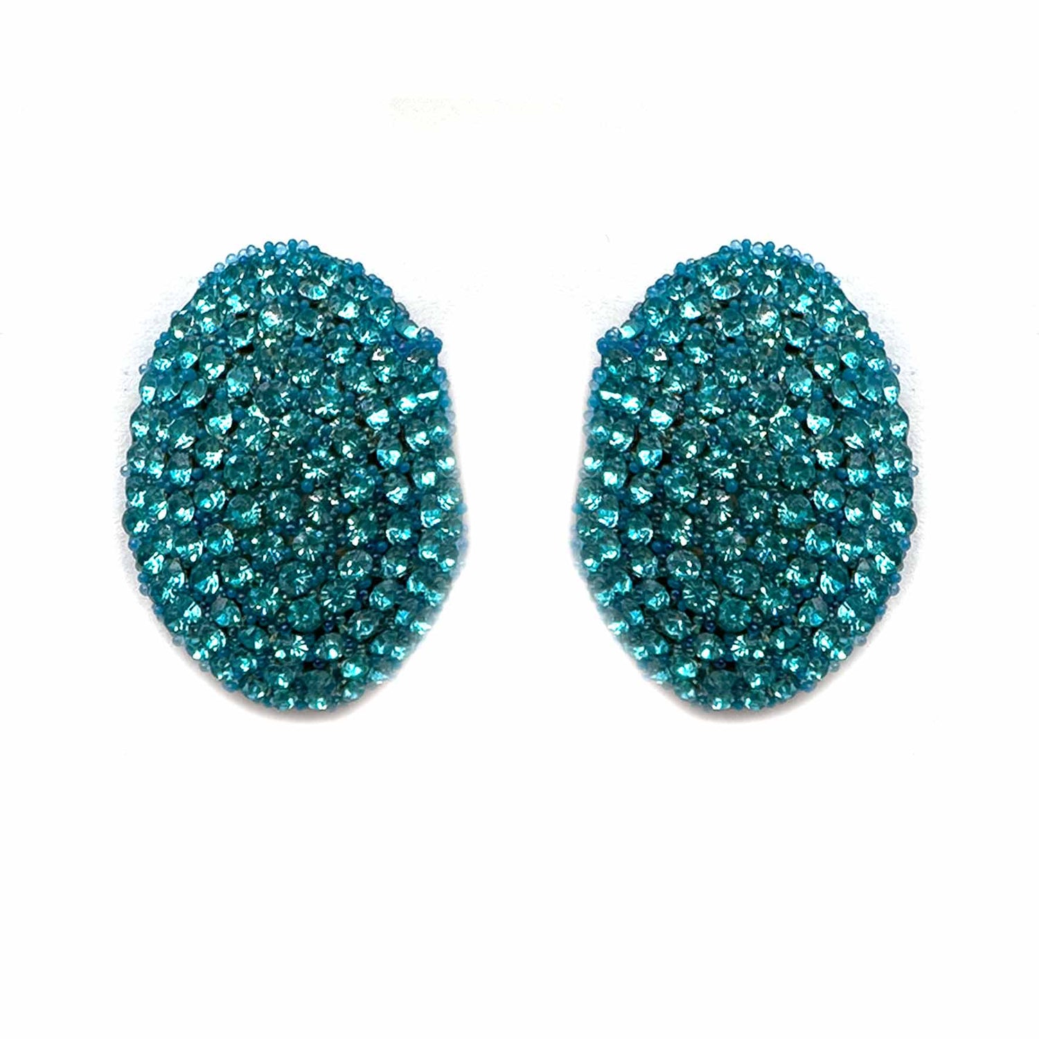 Palestro Milano Orecchini Azzurro Ovali di zirconi