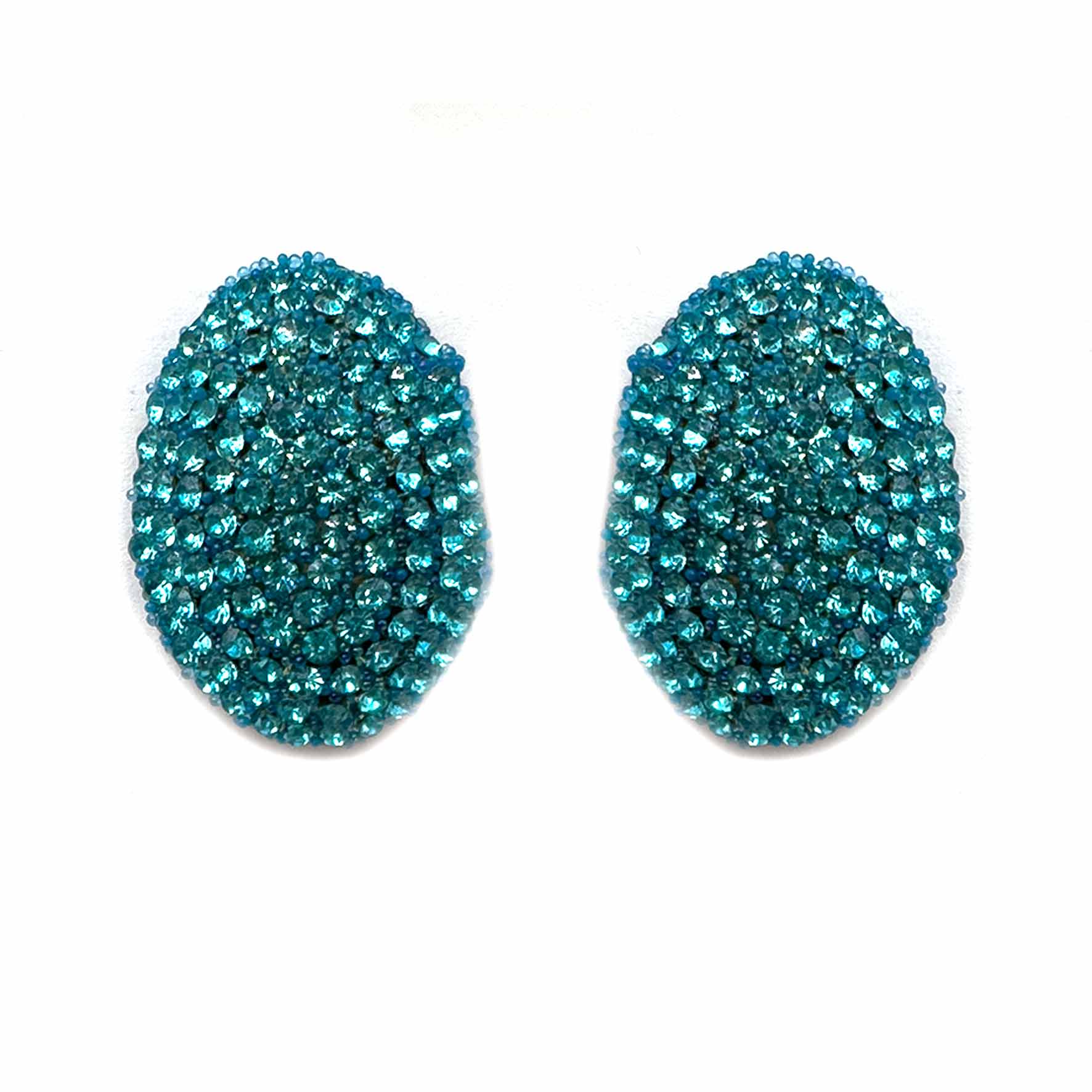 Palestro Milano Orecchini Azzurro Ovali di zirconi