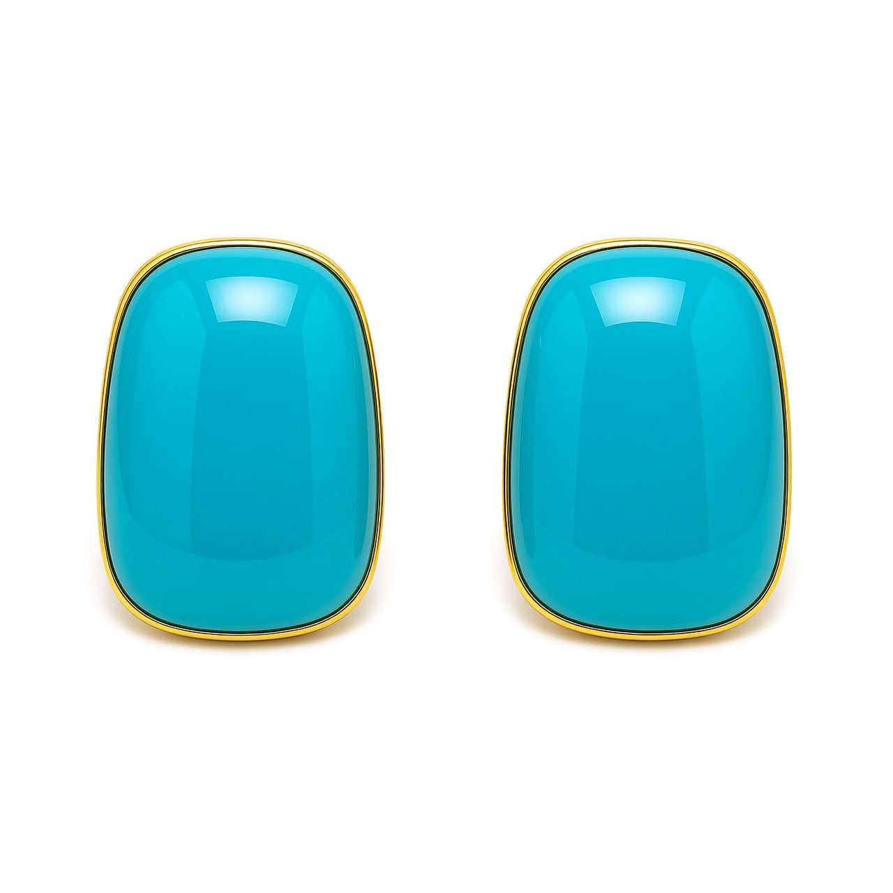 Palestro Milano Orecchini Azzurro Specchi Colorati