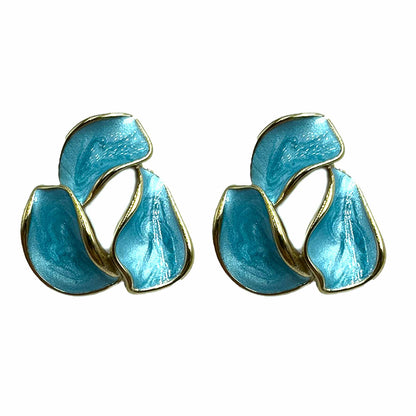 Palestro Milano Orecchini Azzurro Triangoli colorati