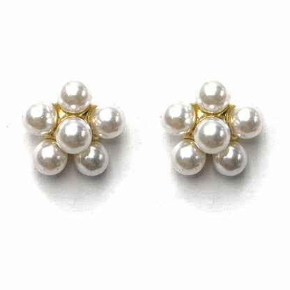 Palestro Milano Orecchini Base gold Fiorellino di perle