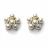 Palestro Milano Orecchini Base gold Fiorellino di perle
