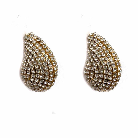 Palestro Milano Orecchini Base Gold Mini Goccia di Zirconi