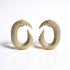 Palestro Milano Orecchini Base gold Semicerchi cristallo di pavè