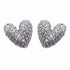 Palestro Milano Orecchini Base Silver Pink Cuore di Pavè