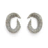 Palestro Milano Orecchini Base silver Semicerchi cristallo di pavè
