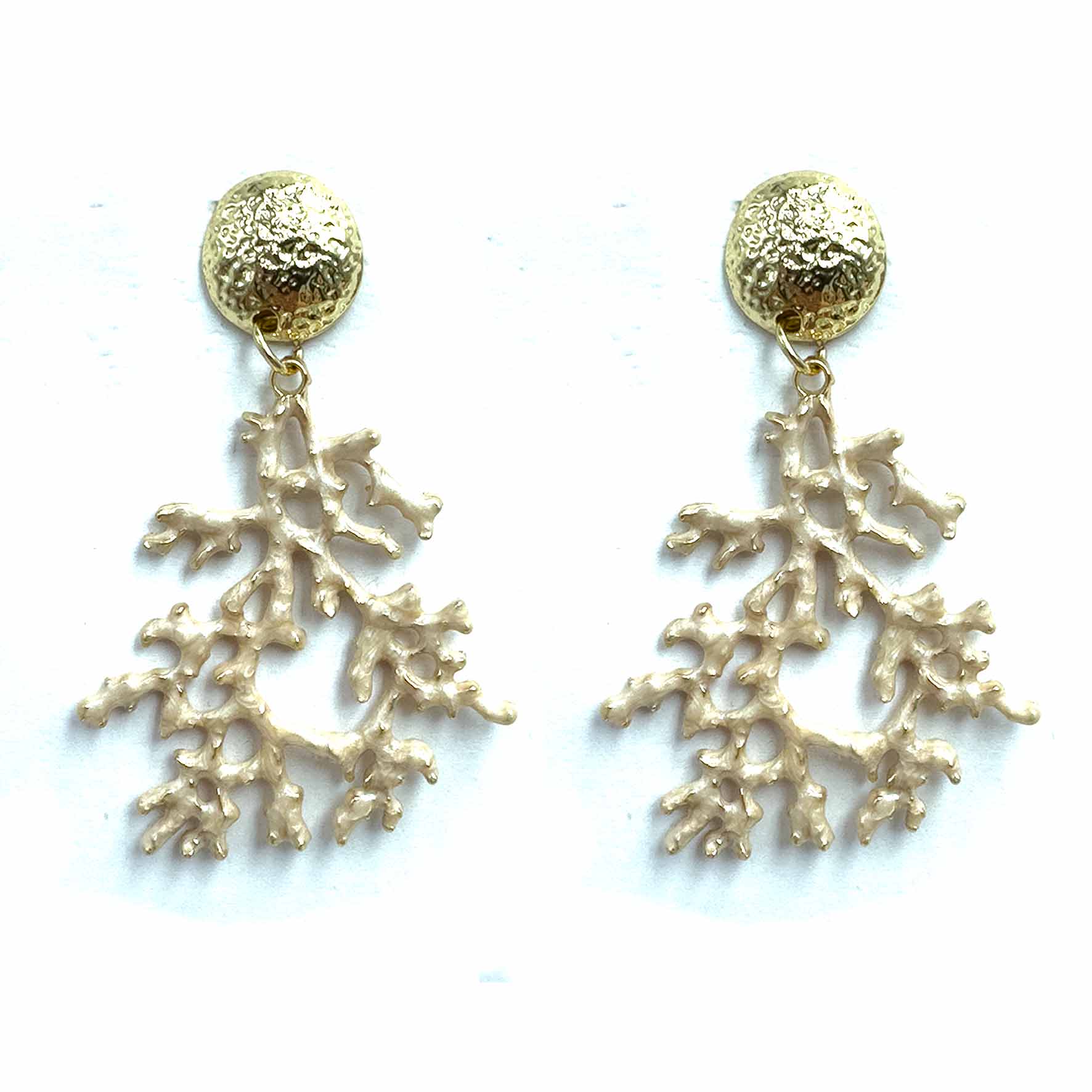 Palestro Milano Orecchini Beige Coralli Tropicali