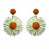 Palestro Milano Orecchini Bianco-Arancio Girasoli colorati in rafia