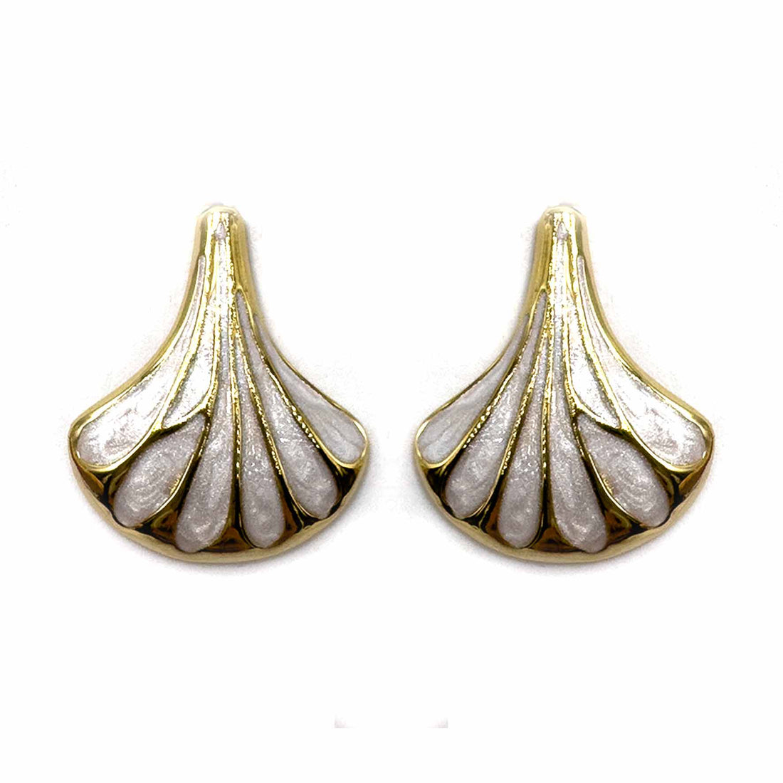 Palestro Milano Orecchini Bianco Conchiglie Perlate