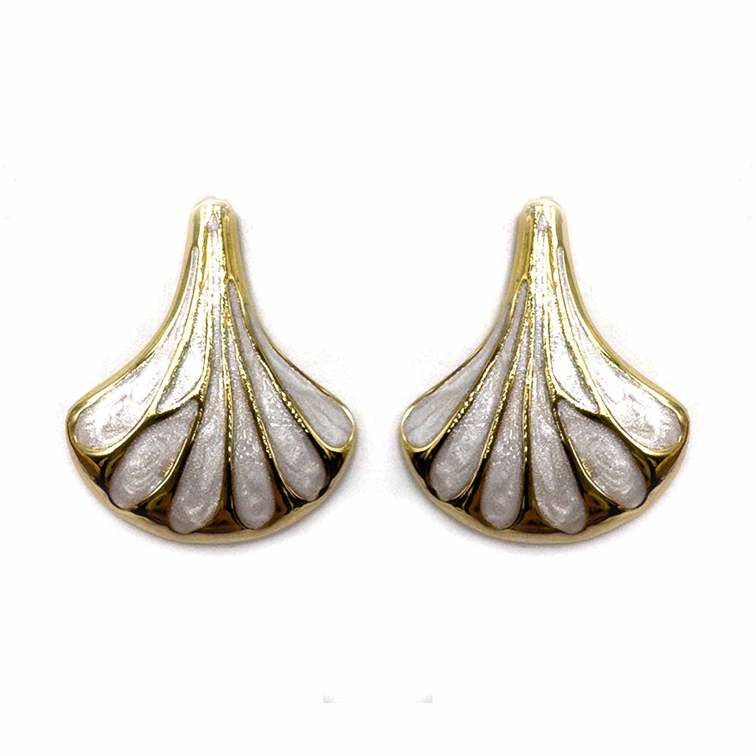 Palestro Milano Orecchini Bianco Conchiglie Perlate