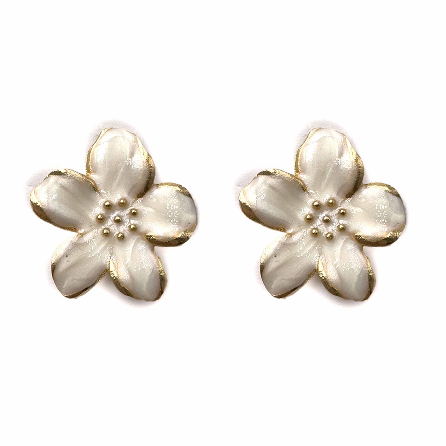 Palestro Milano Orecchini Bianco Fiori dei Tropici
