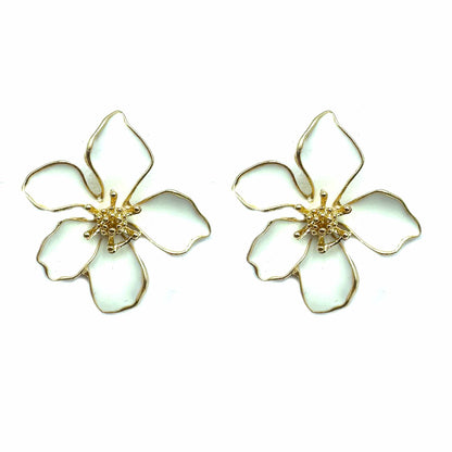 Palestro Milano Orecchini Bianco Fiori Tropicali - ex demo