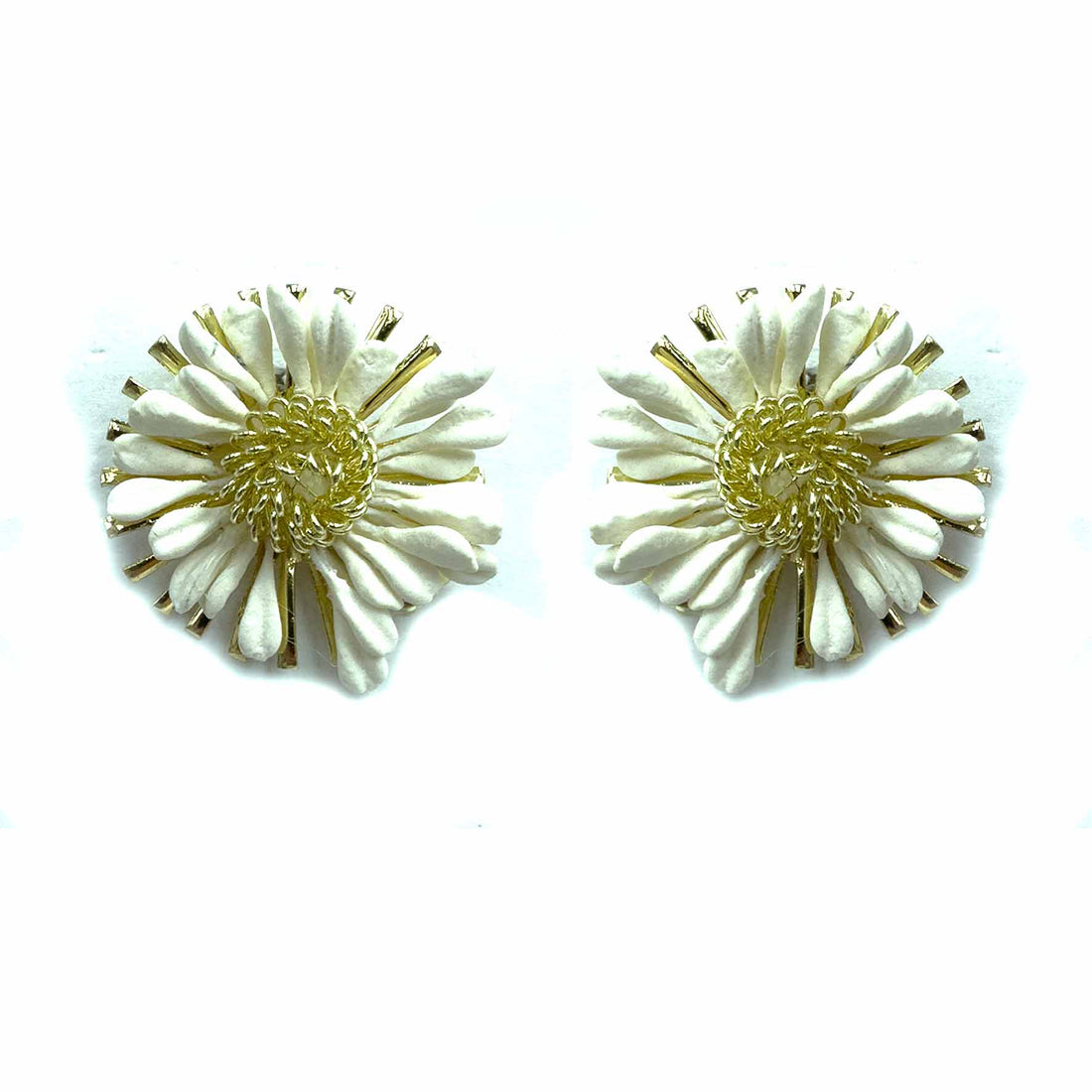 Palestro Milano Orecchini Bianco Margheritine colorate