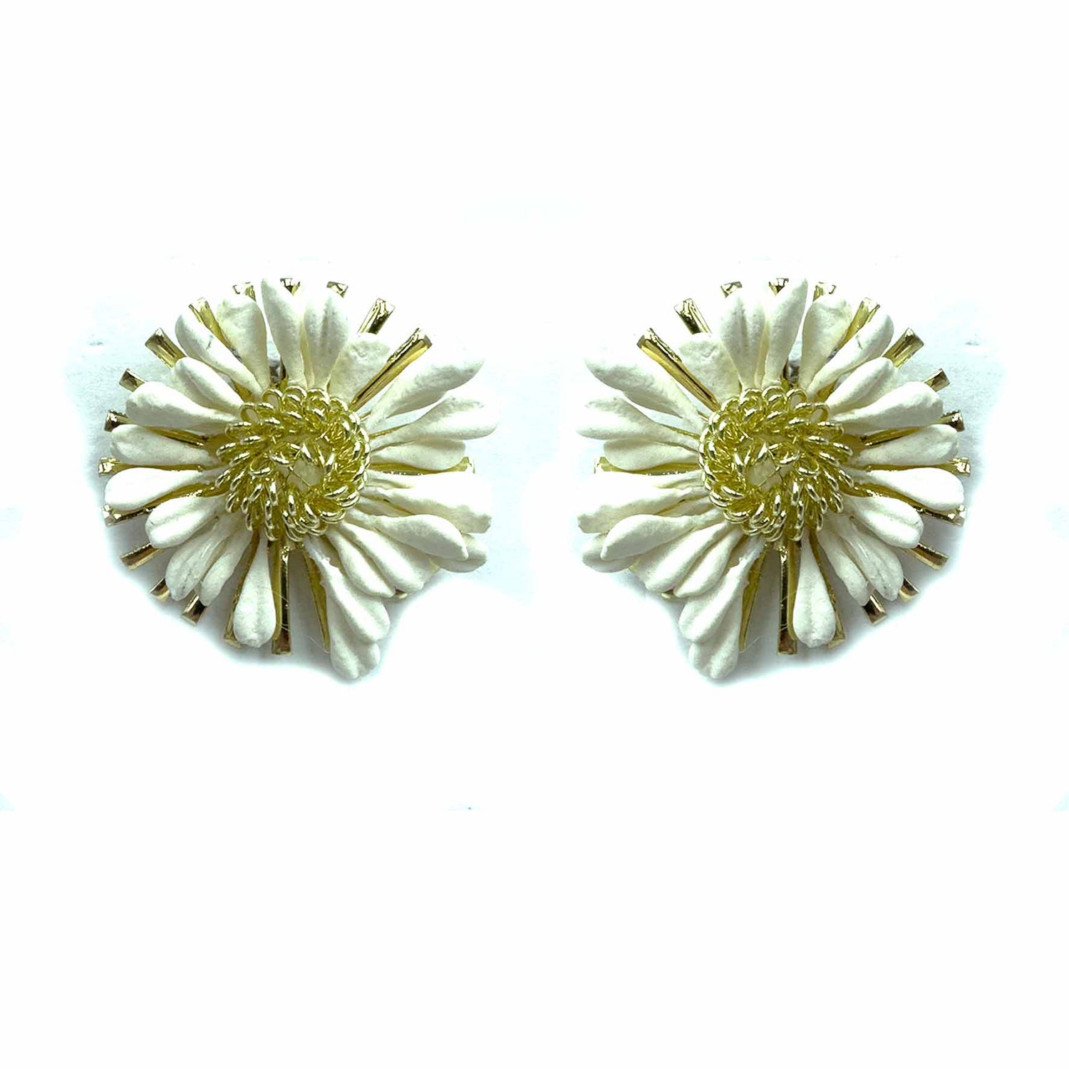 Palestro Milano Orecchini Bianco Margheritine colorate