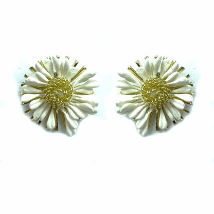 Palestro Milano Orecchini Bianco Margheritine colorate