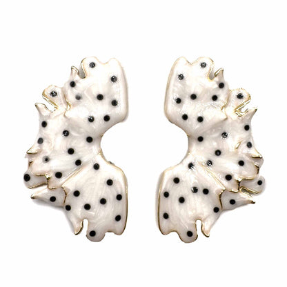 Palestro Milano Orecchini Bianco Nero Pois